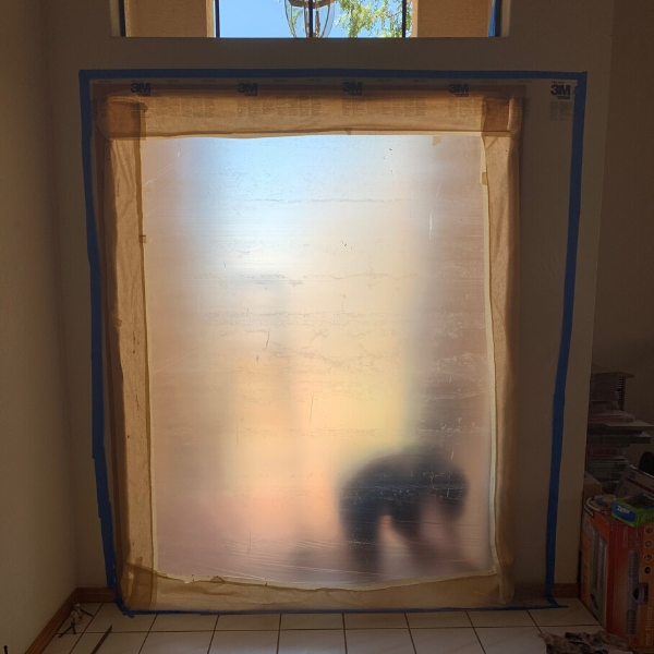Door Refinishing Project in Process