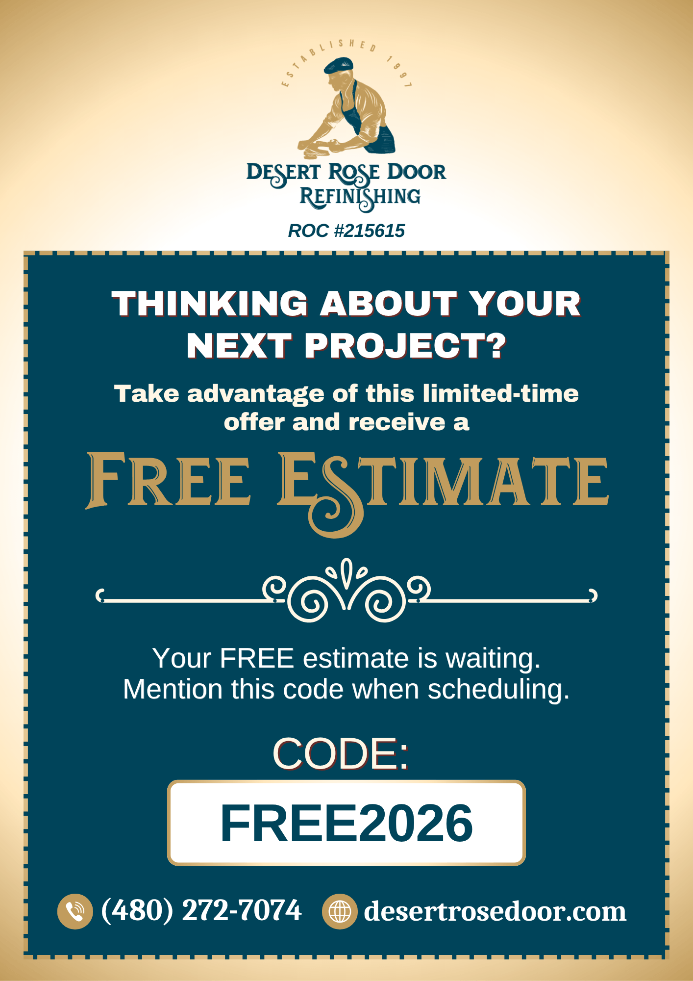 Desert Rose Door - Coupon